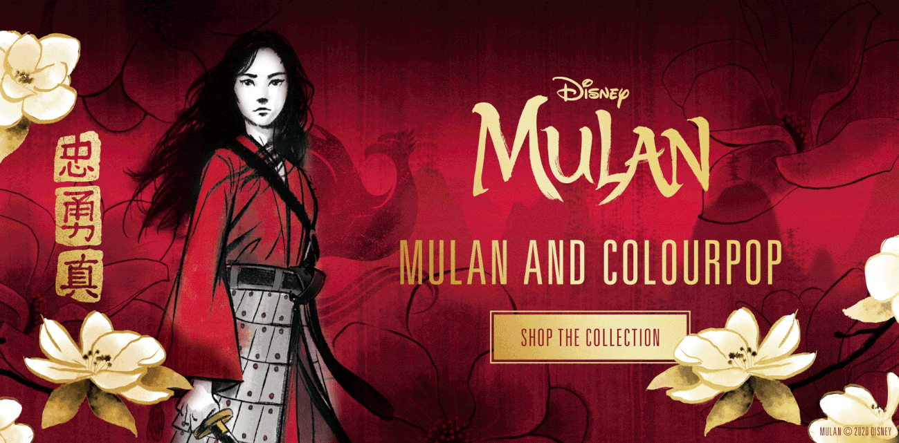 Коллекция ColourPop, созданная в честь мультяшной героини Мулан