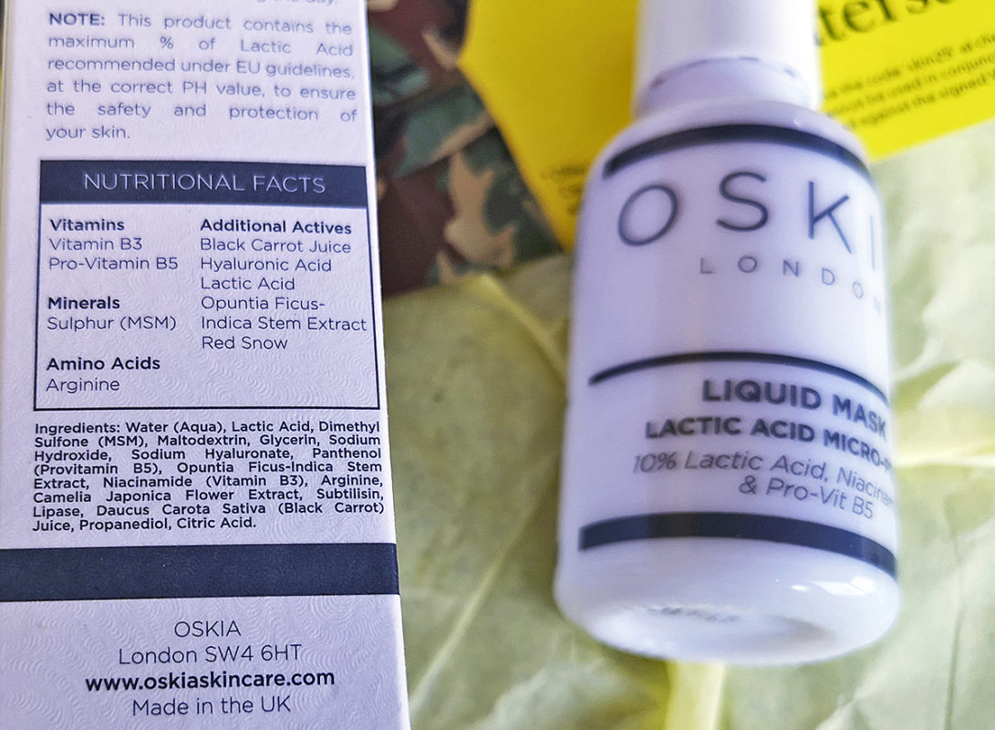 Oskia Liquid Mask Lactic Acid Micro-peel - мой отзыв