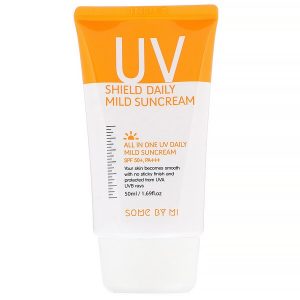 Some By Mi, UV Shield Daily Mild Suncream, SPF 50+ PA+++  — защитный крем с ниацинамидом