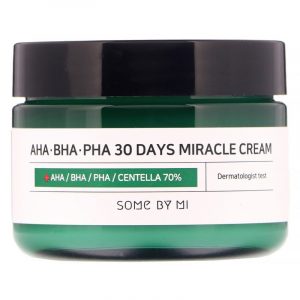 Some By Mi, AHA. BHA. PHA 30 Days Miracle Cream — крем с кислотами для борьбы с прыщами и несовершенствами кожи