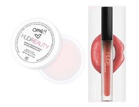 Huda Beauty Demi Matte Cream Lipstick and Make Up Remover Balm Duo