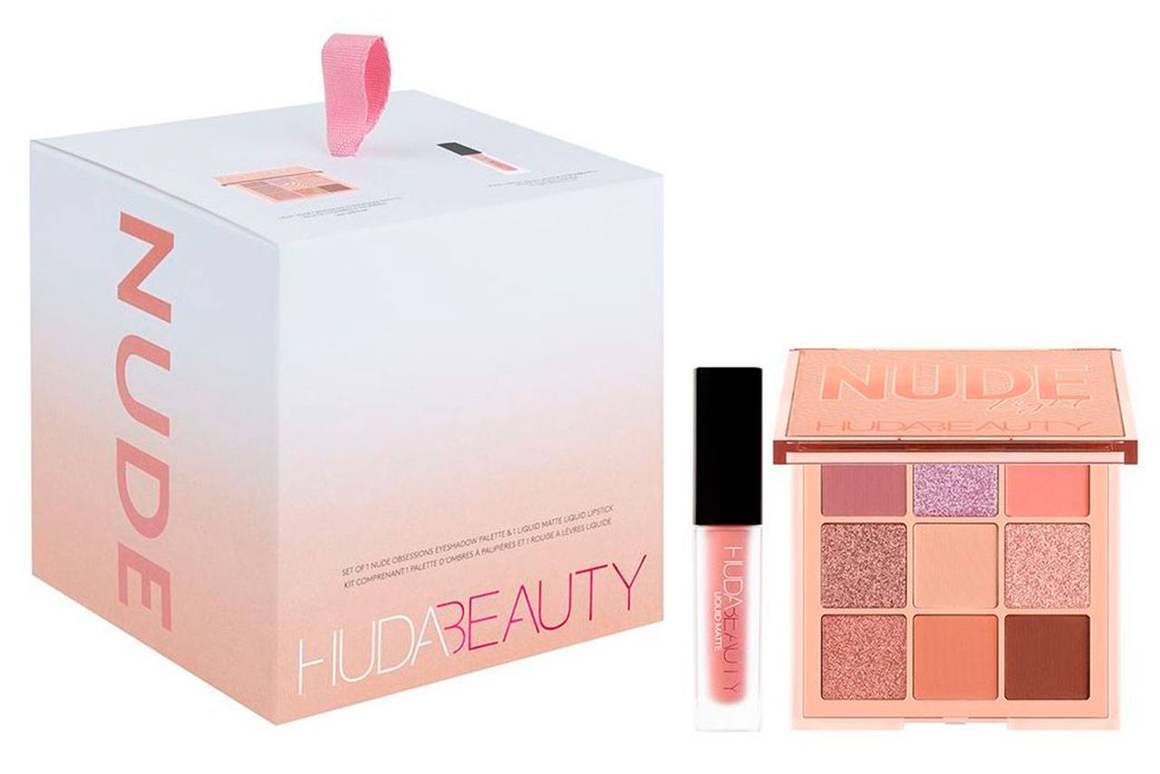 Huda Beauty Mini Nude Obsession + Mini Liquid Matte - Рождественские наборы Huda Beauty 2020