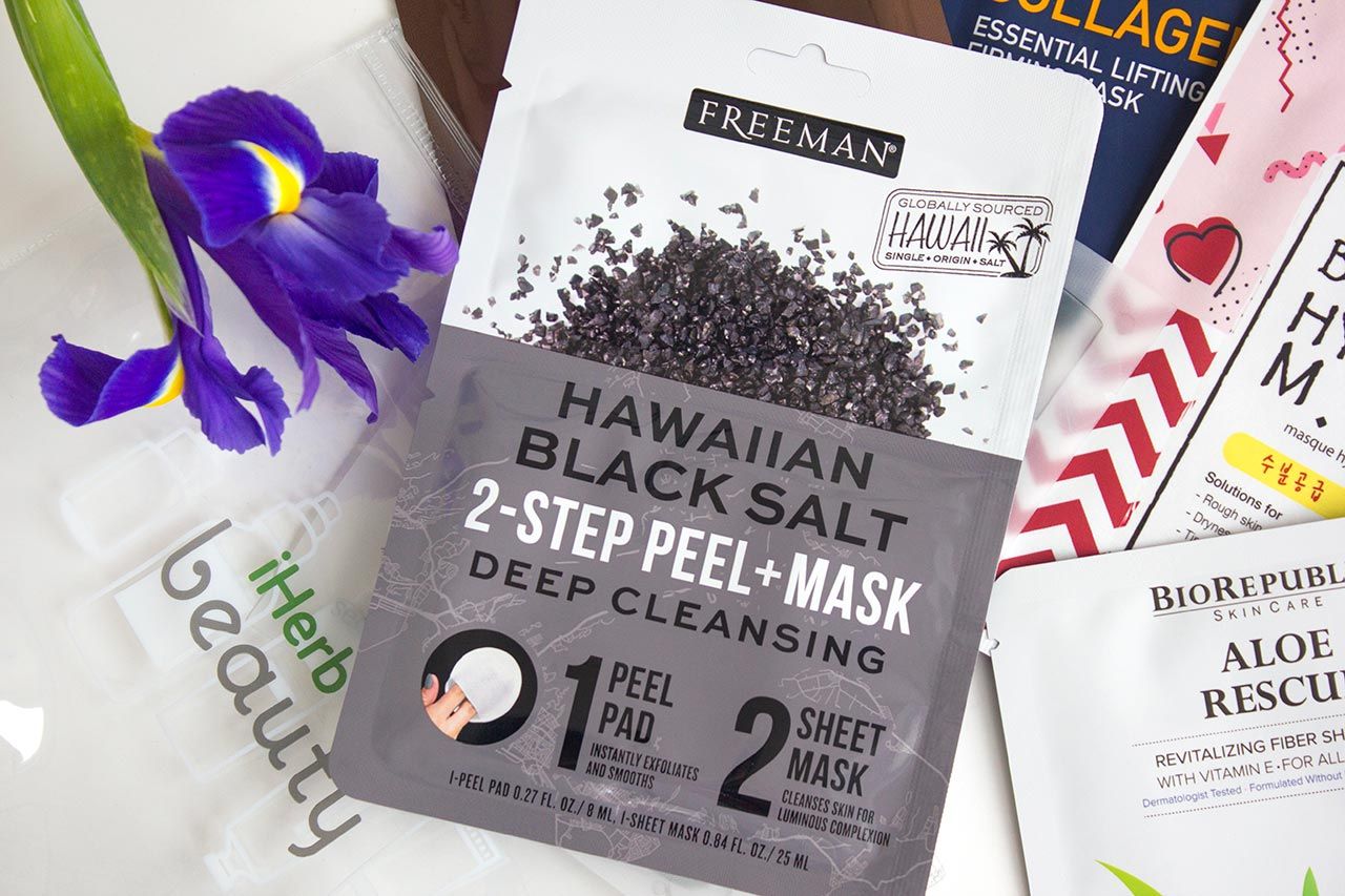 Freeman Beauty Hawaiian Black Salt 2-Step Peel + Beauty Mask - набор iHerb Beauty Mask Favorites Beauty Bag