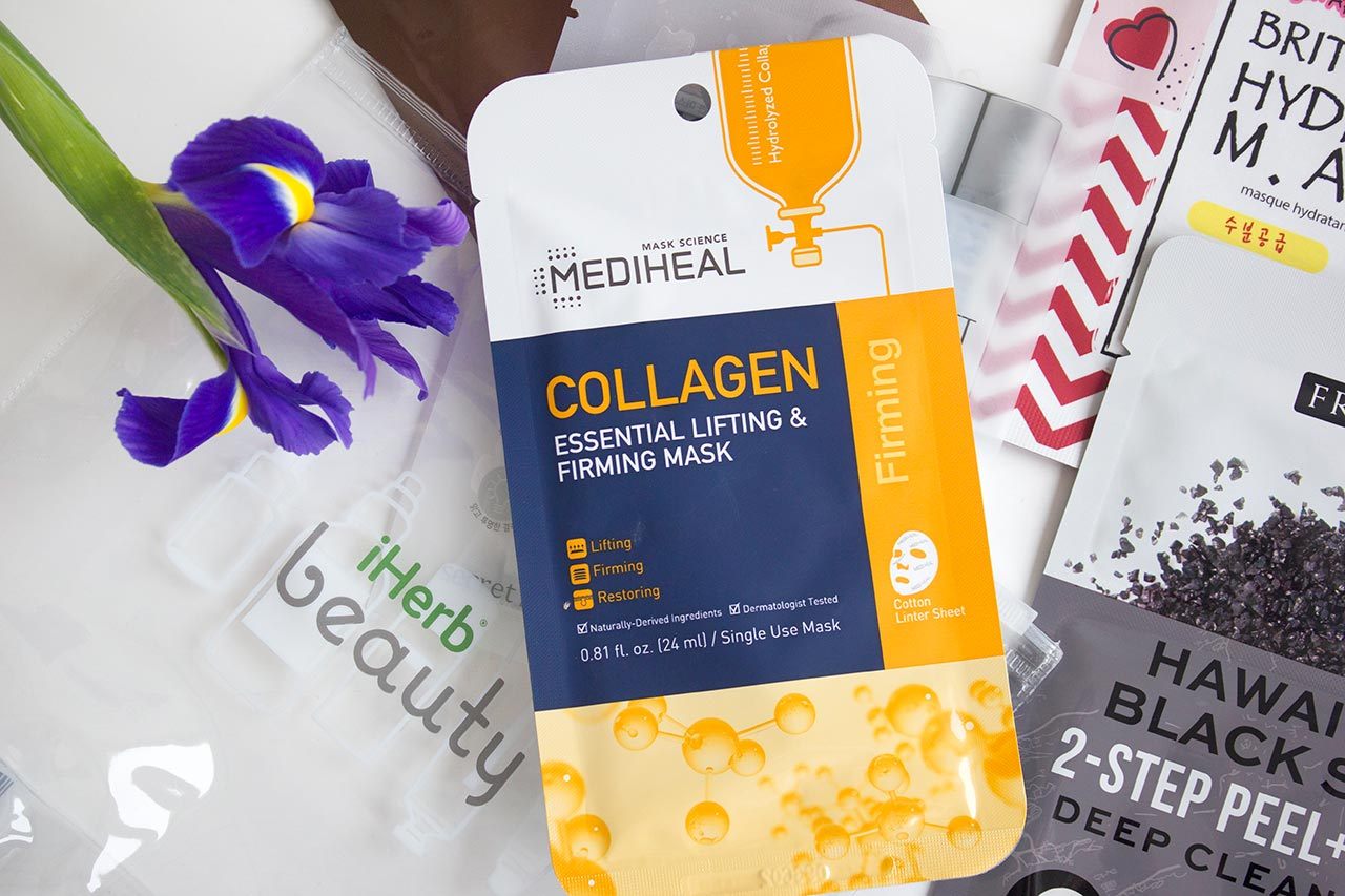 Mediheal Collagen Essential Lifting & Firming Beauty Mask - набор iHerb Beauty Mask Favorites Beauty Bag